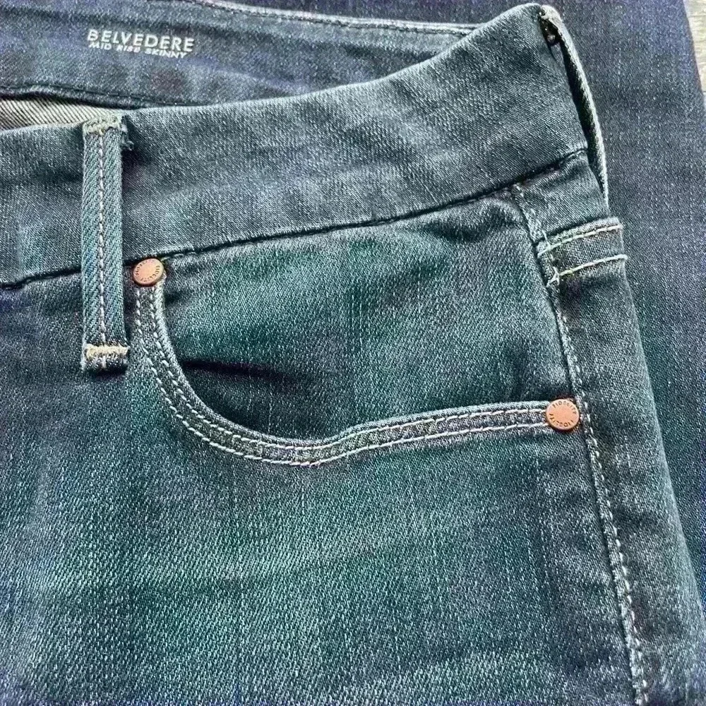 Fidelity Belvedere Mid Rise Skinny Jeans Size 28